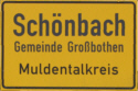 Ortseingangsschild Schönbach